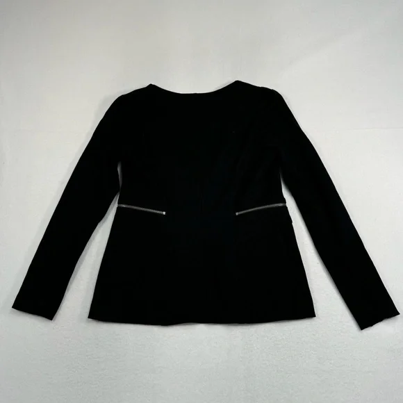 Peyton Jenson Open Front Blazer Jacket Womens Size XS Black - Picture 2 of 7